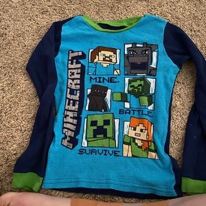 *FINAL SALE* Minecraft Henley textured PJ top